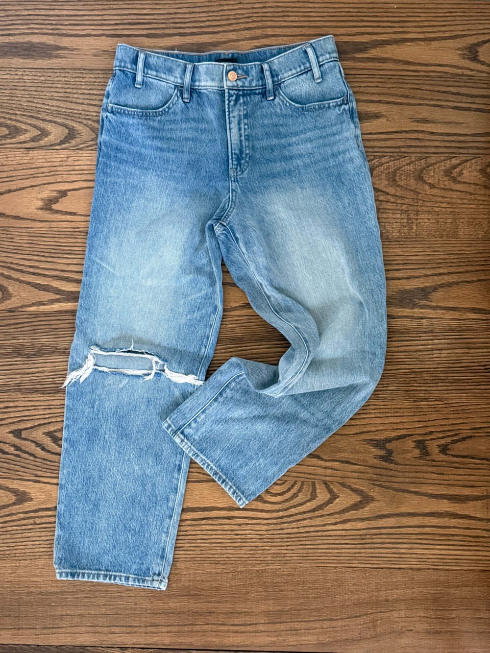 Express Light Blue Cropped or Petite Women's Jeans